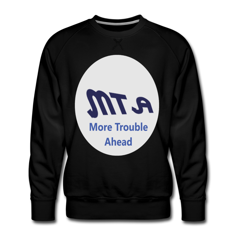 New York City Subway train funny Logo parody Men’s Premium Sweatshirt - black