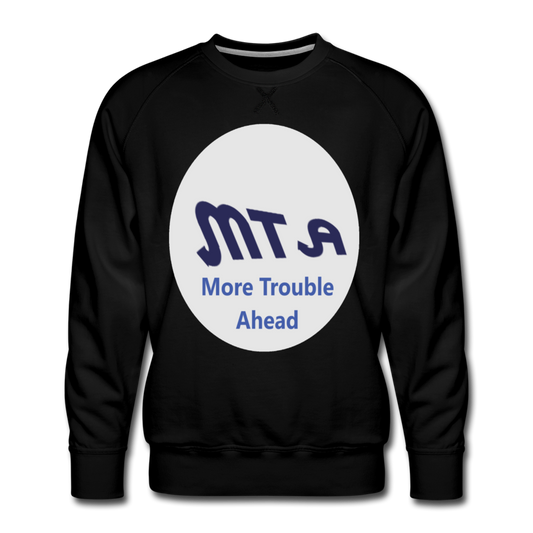 New York City Subway train funny Logo parody Men’s Premium Sweatshirt - black