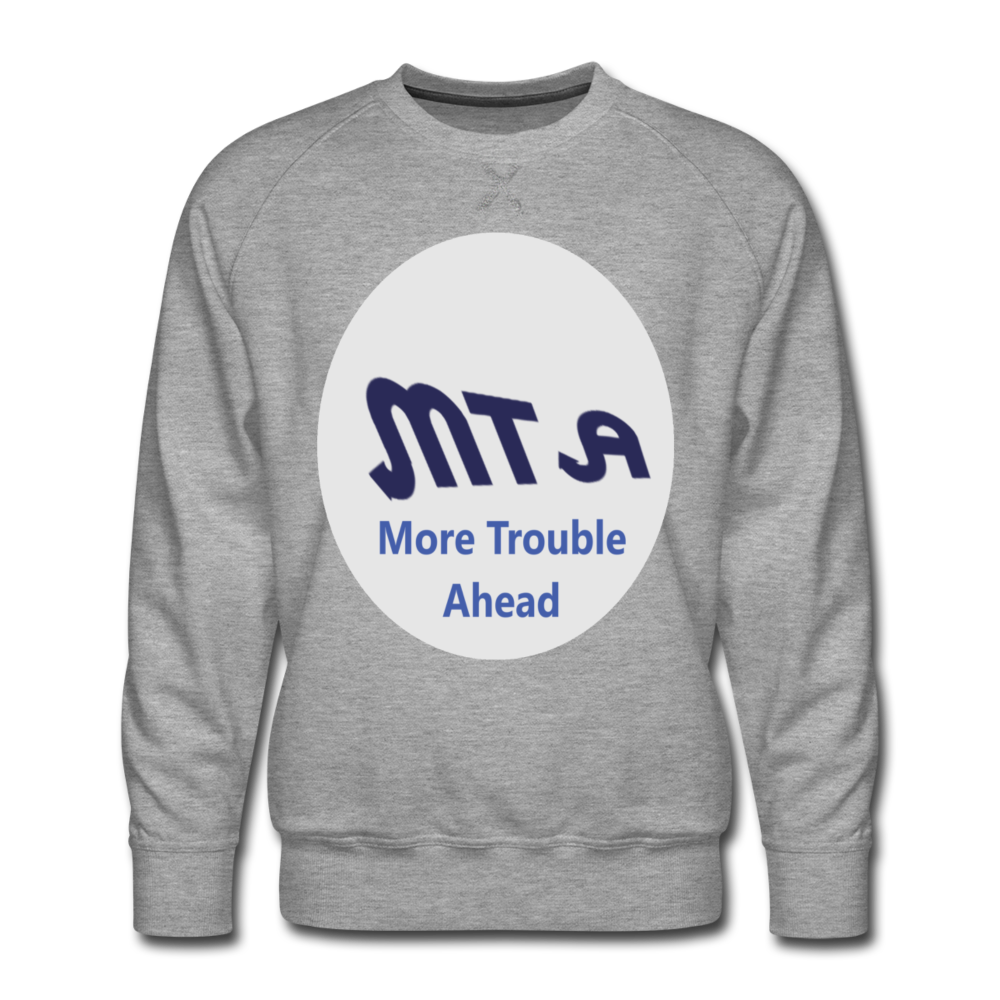 New York City Subway train funny Logo parody Men’s Premium Sweatshirt - heather gray