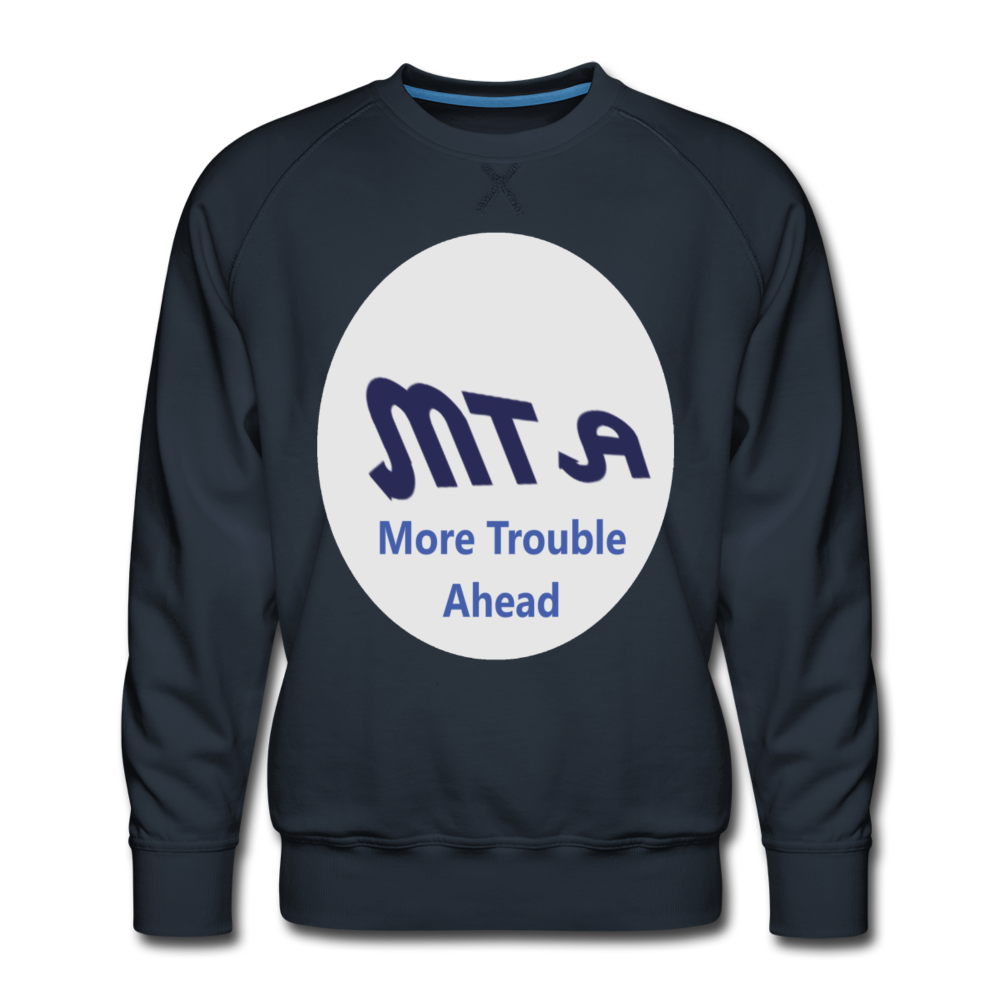 New York City Subway train funny Logo parody Men’s Premium Sweatshirt - navy
