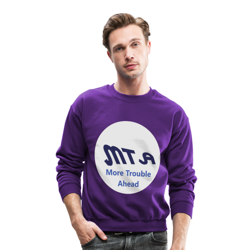 New York City Subway train funny Logo parody Crewneck Sweatshirt - purple