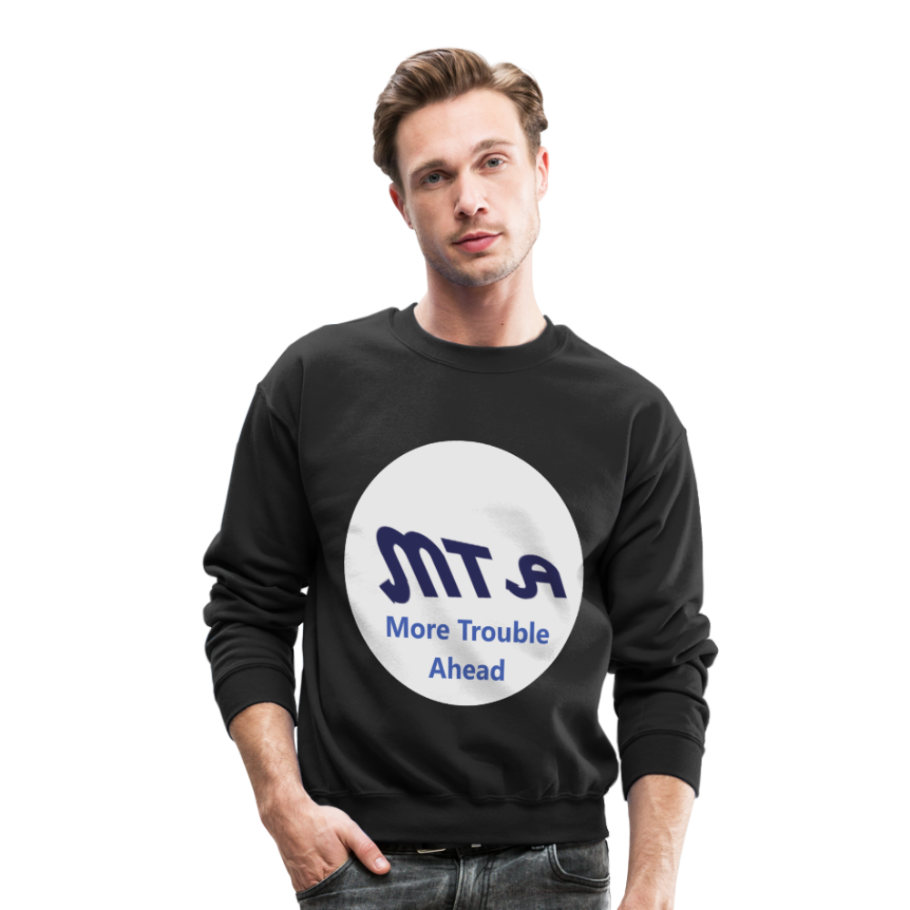 New York City Subway train funny Logo parody Crewneck Sweatshirt - black
