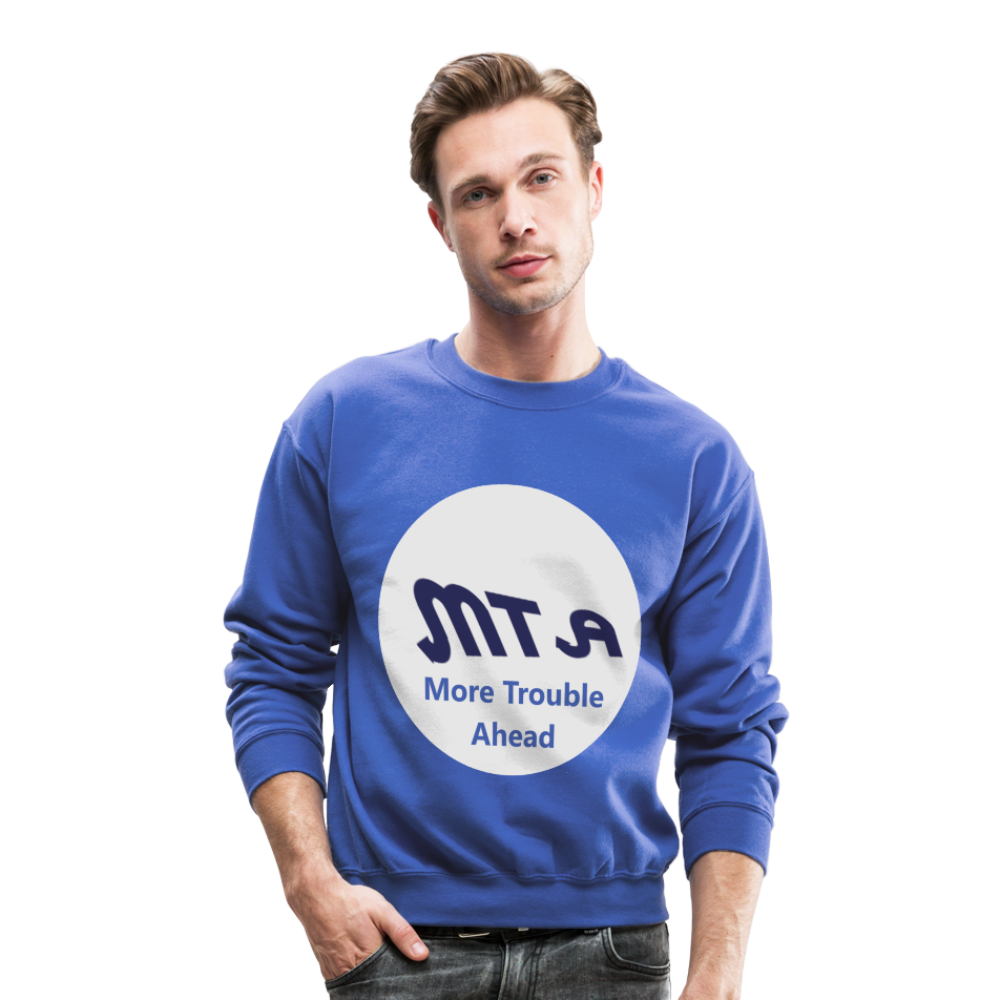 New York City Subway train funny Logo parody Crewneck Sweatshirt - royal blue