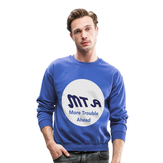 New York City Subway train funny Logo parody Crewneck Sweatshirt - royal blue