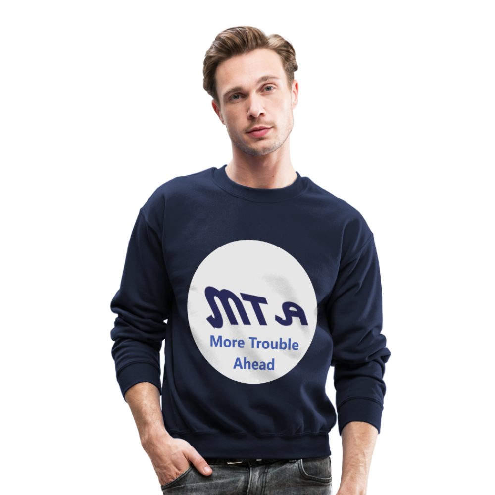 New York City Subway train funny Logo parody Crewneck Sweatshirt - navy