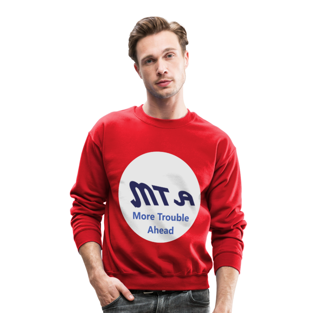 New York City Subway train funny Logo parody Crewneck Sweatshirt - red