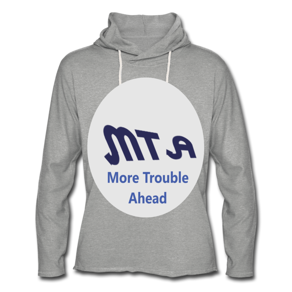 New York City Subway train funny Logo parody Unisex Lightweight Terry Hoodie - heather gray