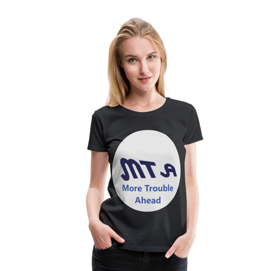 New York City Subway train funny Logo parody Women’s Premium T-Shirt - black