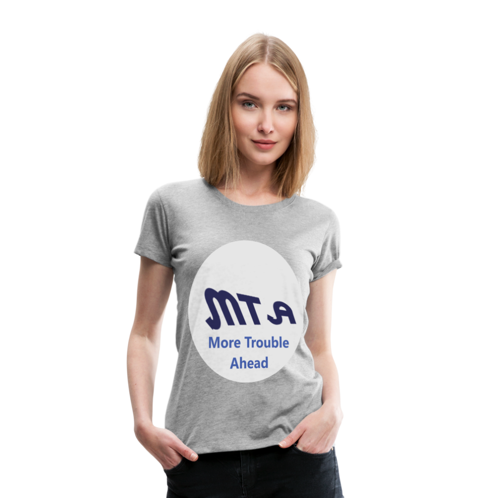 New York City Subway train funny Logo parody Women’s Premium T-Shirt - heather gray