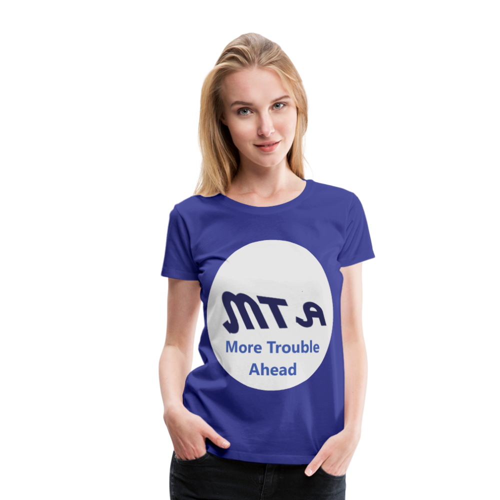 New York City Subway train funny Logo parody Women’s Premium T-Shirt - royal blue