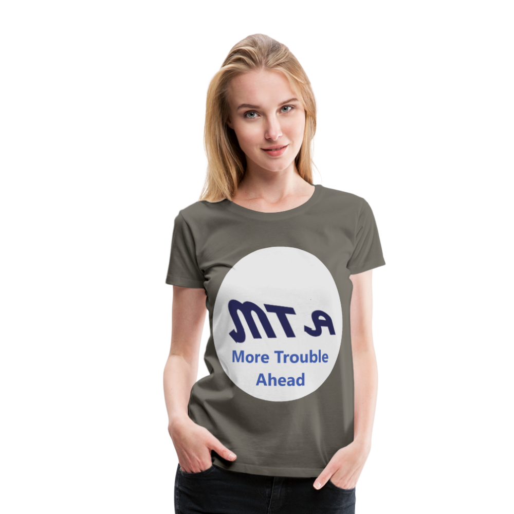 New York City Subway train funny Logo parody Women’s Premium T-Shirt - asphalt gray
