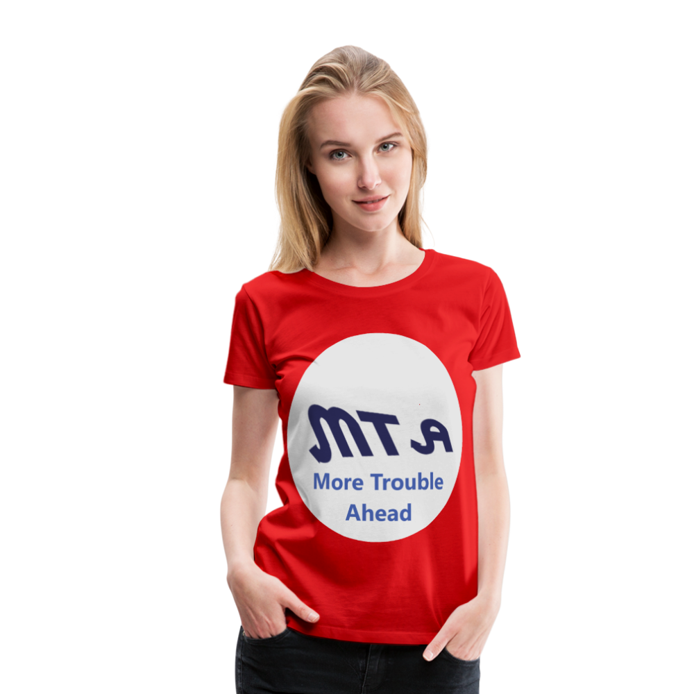 New York City Subway train funny Logo parody Women’s Premium T-Shirt - red