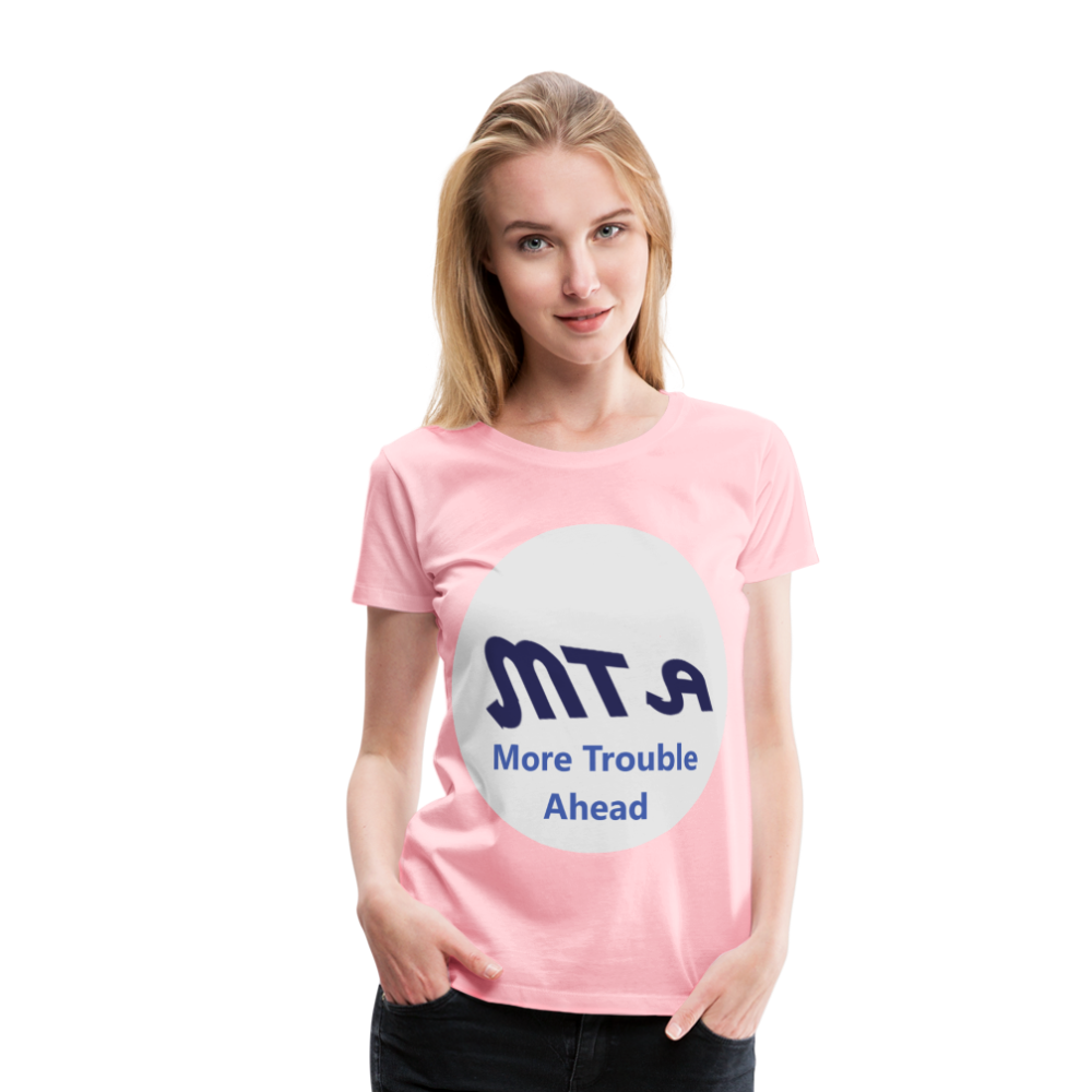 New York City Subway train funny Logo parody Women’s Premium T-Shirt - pink