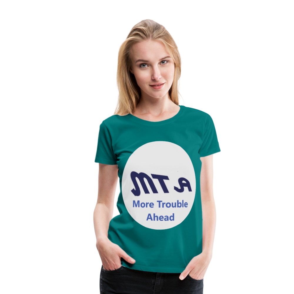 New York City Subway train funny Logo parody Women’s Premium T-Shirt - teal
