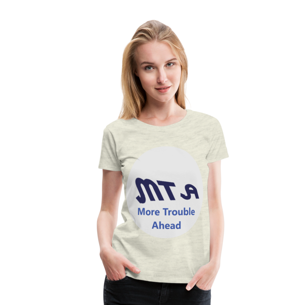 New York City Subway train funny Logo parody Women’s Premium T-Shirt - heather oatmeal