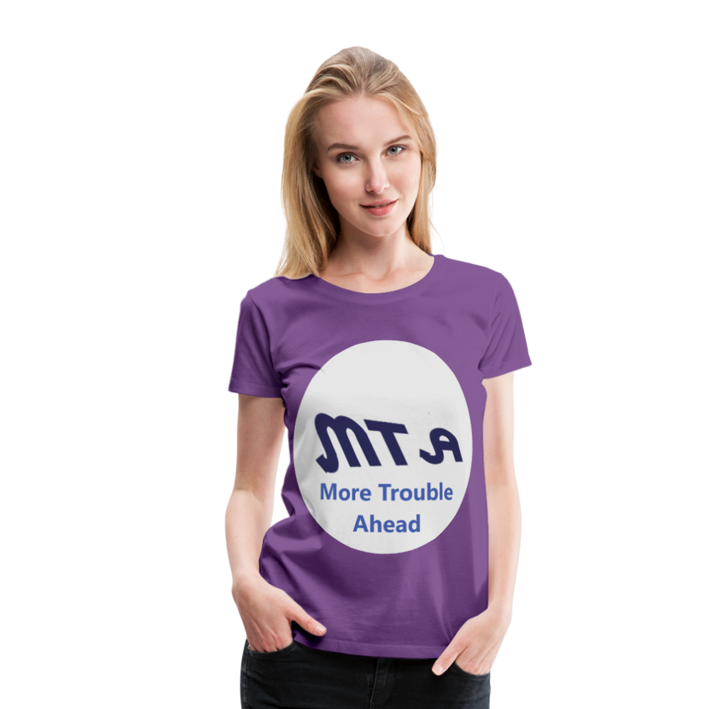 New York City Subway train funny Logo parody Women’s Premium T-Shirt - purple