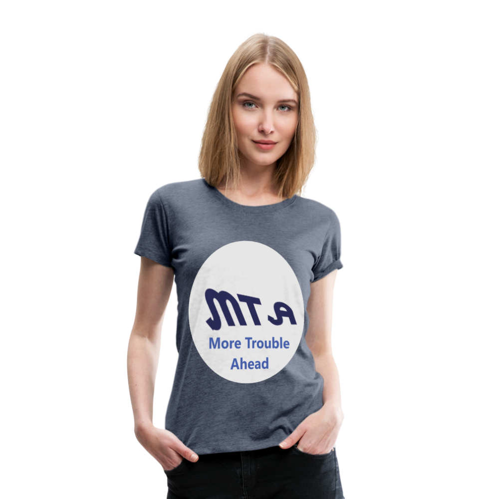 New York City Subway train funny Logo parody Women’s Premium T-Shirt - heather blue