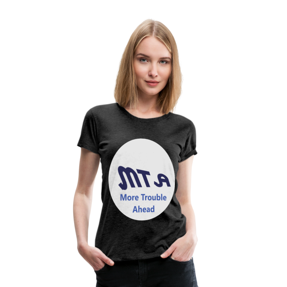 New York City Subway train funny Logo parody Women’s Premium T-Shirt - charcoal gray