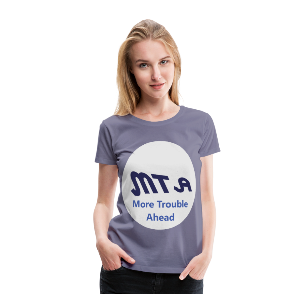 New York City Subway train funny Logo parody Women’s Premium T-Shirt - washed violet