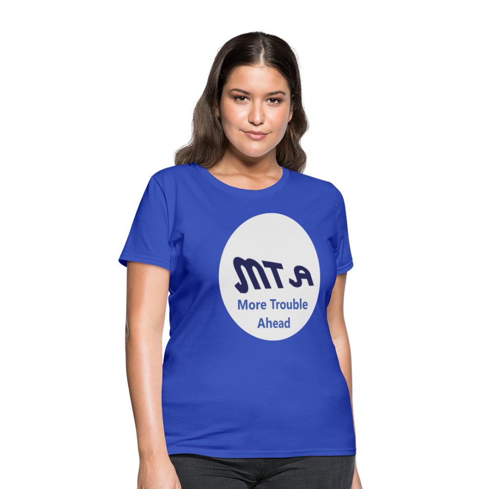 New York City Subway train funny Logo parody Women's T-Shirt - royal blue