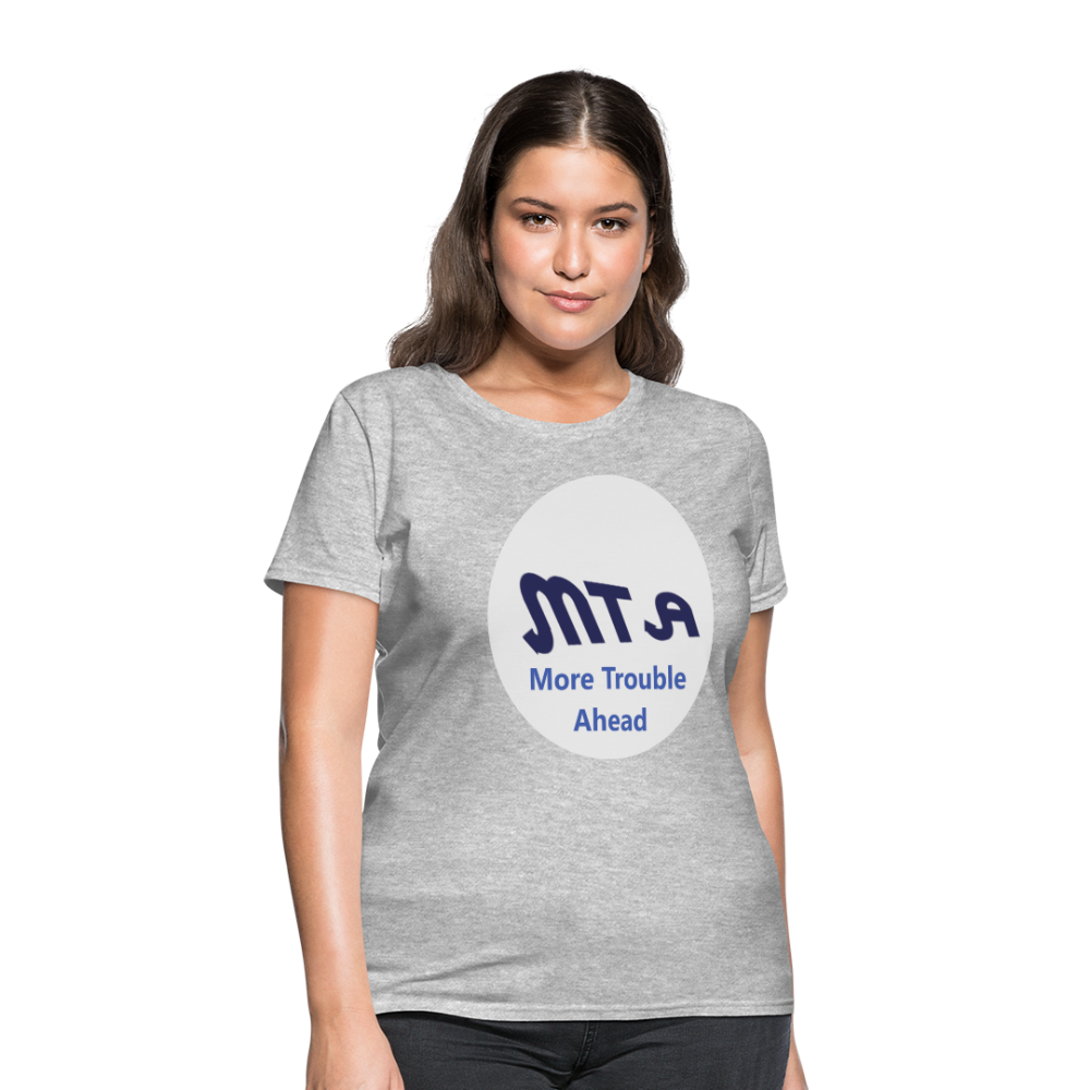 New York City Subway train funny Logo parody Women's T-Shirt - heather gray