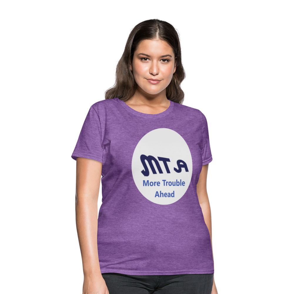New York City Subway train funny Logo parody Women's T-Shirt - purple heather