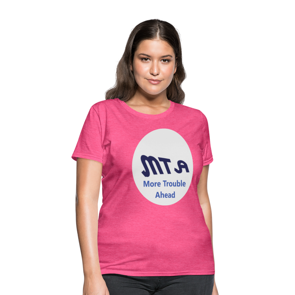 New York City Subway train funny Logo parody Women's T-Shirt - heather pink