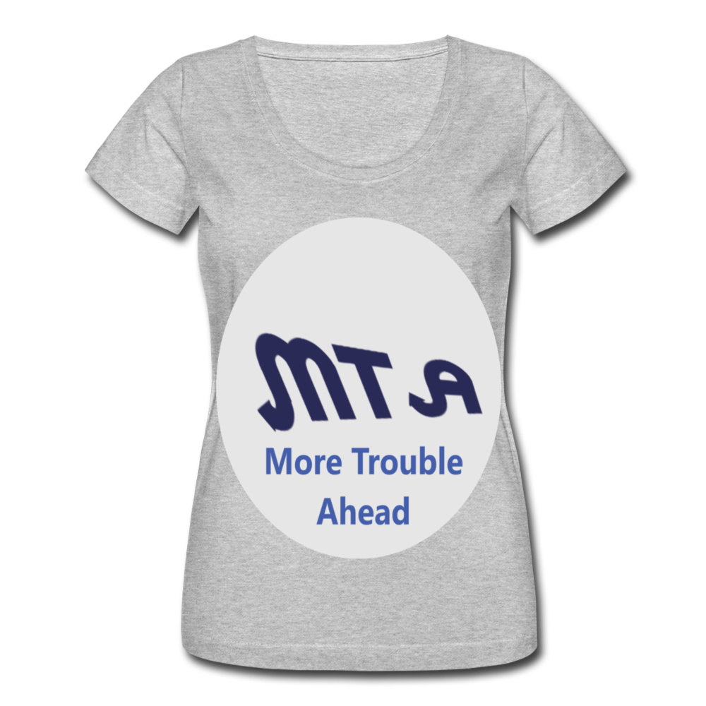 New York City Subway train funny Logo parody Women's Scoop Neck T-Shirt - heather gray