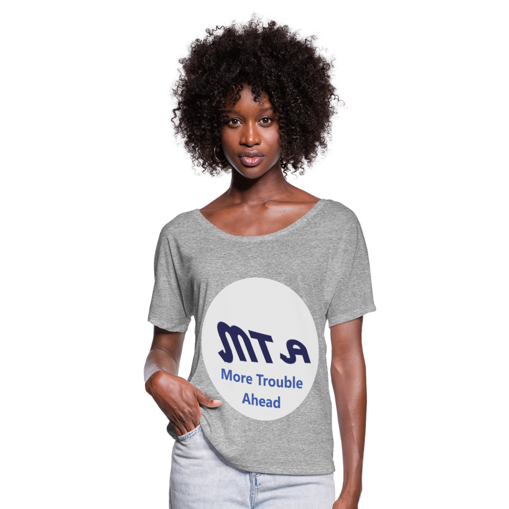 New York City Subway train funny Logo parody Women’s Flowy T-Shirt - heather gray