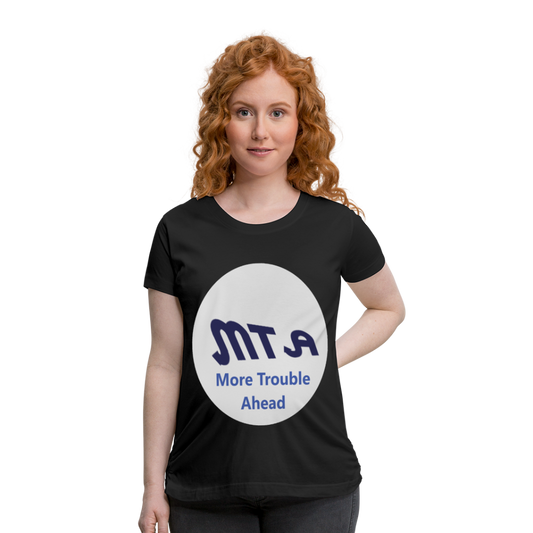 New York City Subway train funny Logo parody Women’s Maternity T-Shirt - black