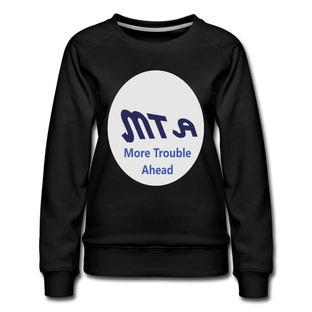 New York City Subway train funny Logo parody Women’s Premium Sweatshirt - black