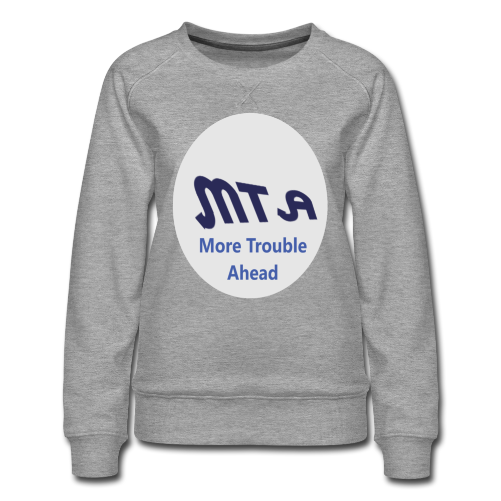 New York City Subway train funny Logo parody Women’s Premium Sweatshirt - heather gray