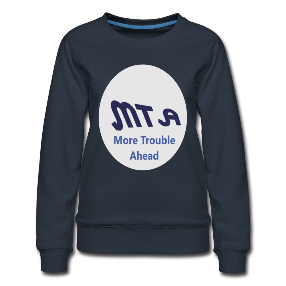 New York City Subway train funny Logo parody Women’s Premium Sweatshirt - navy