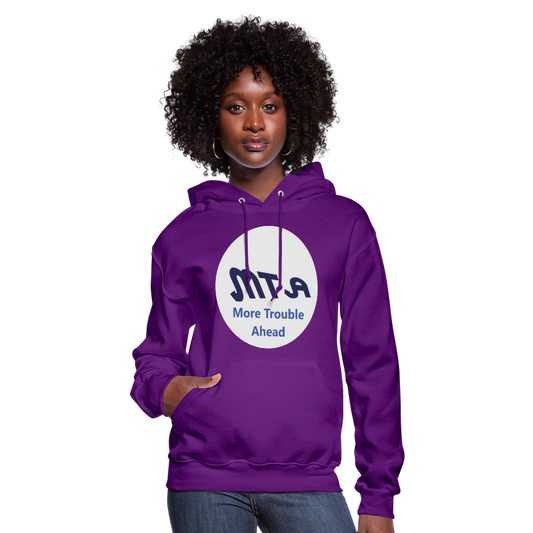 New York City Subway train funny Logo parody Women's Hoodie - purple