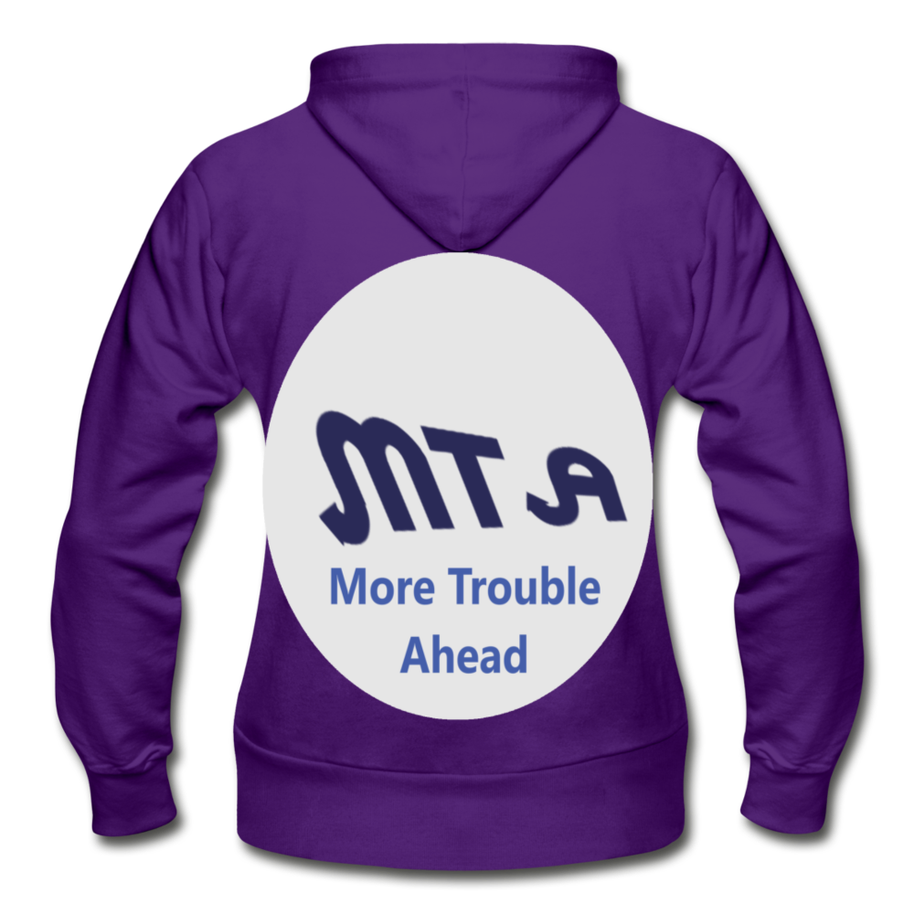 New York City Subway train funny Logo parody Gildan Heavy Blend Women's Zip Hoodie - purple