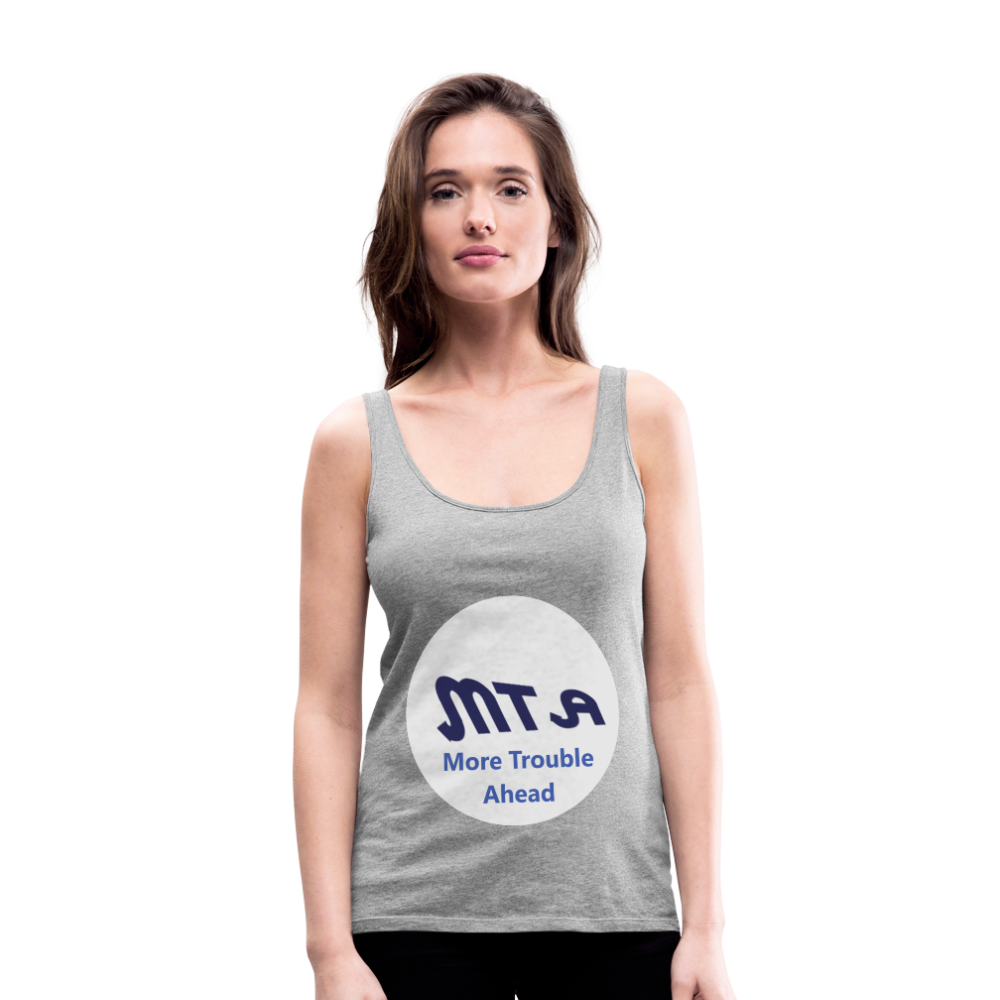 New York City Subway train funny Logo parody Women’s Premium Tank Top - heather gray