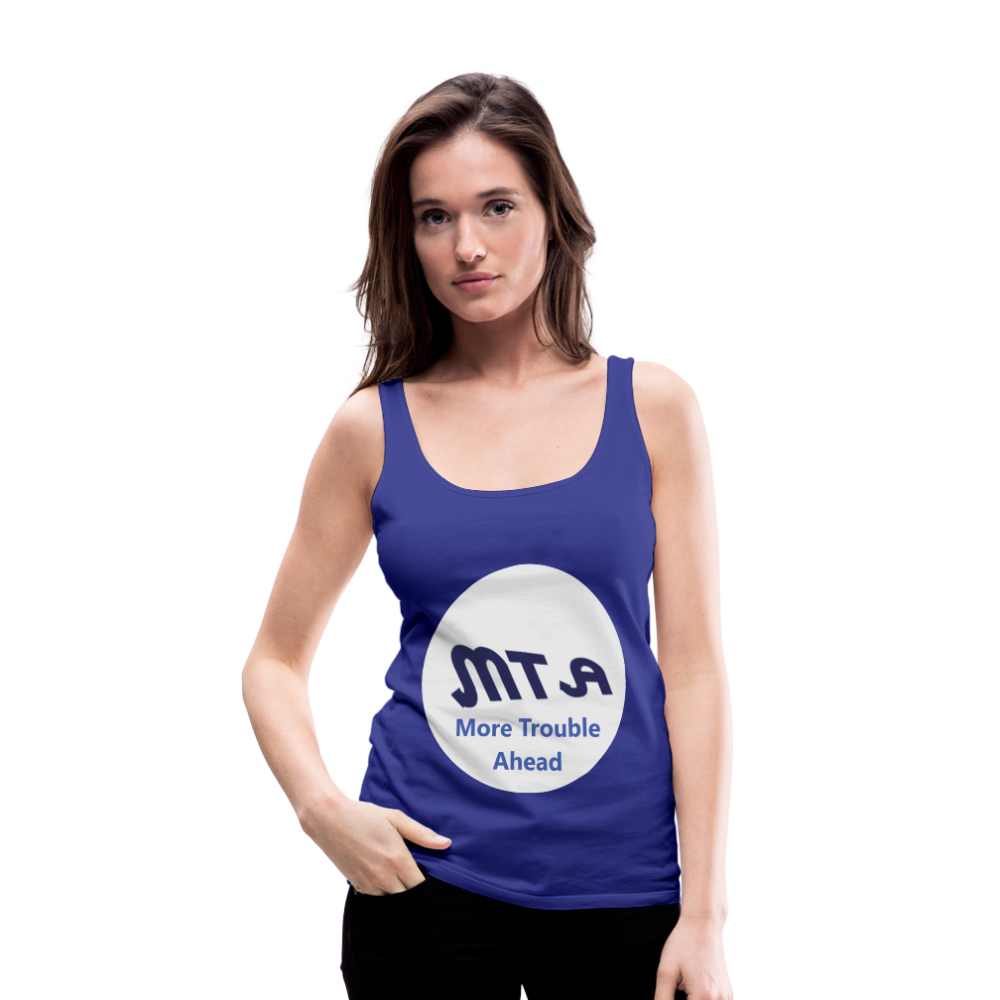 New York City Subway train funny Logo parody Women’s Premium Tank Top - royal blue