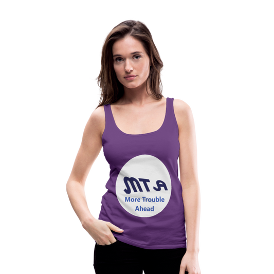 New York City Subway train funny Logo parody Women’s Premium Tank Top - purple