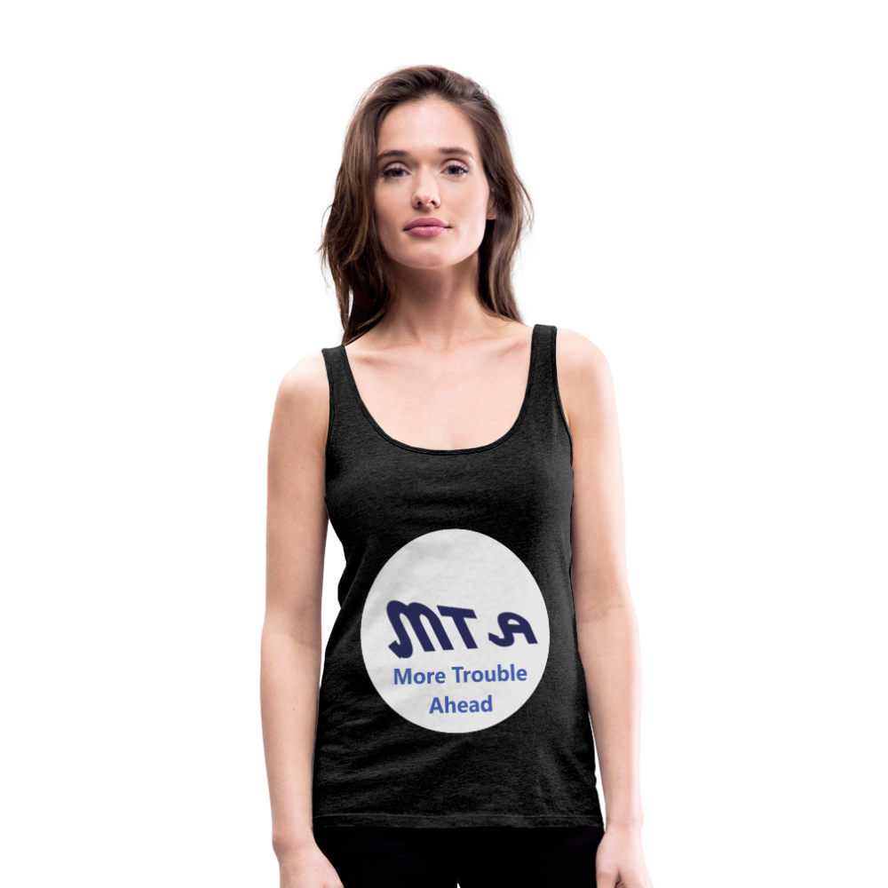 New York City Subway train funny Logo parody Women’s Premium Tank Top - charcoal gray