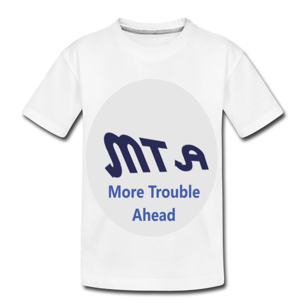 New York City Subway train funny Logo parody Kids' Premium T-Shirt - white