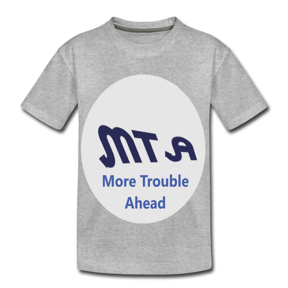 New York City Subway train funny Logo parody Kids' Premium T-Shirt - heather gray