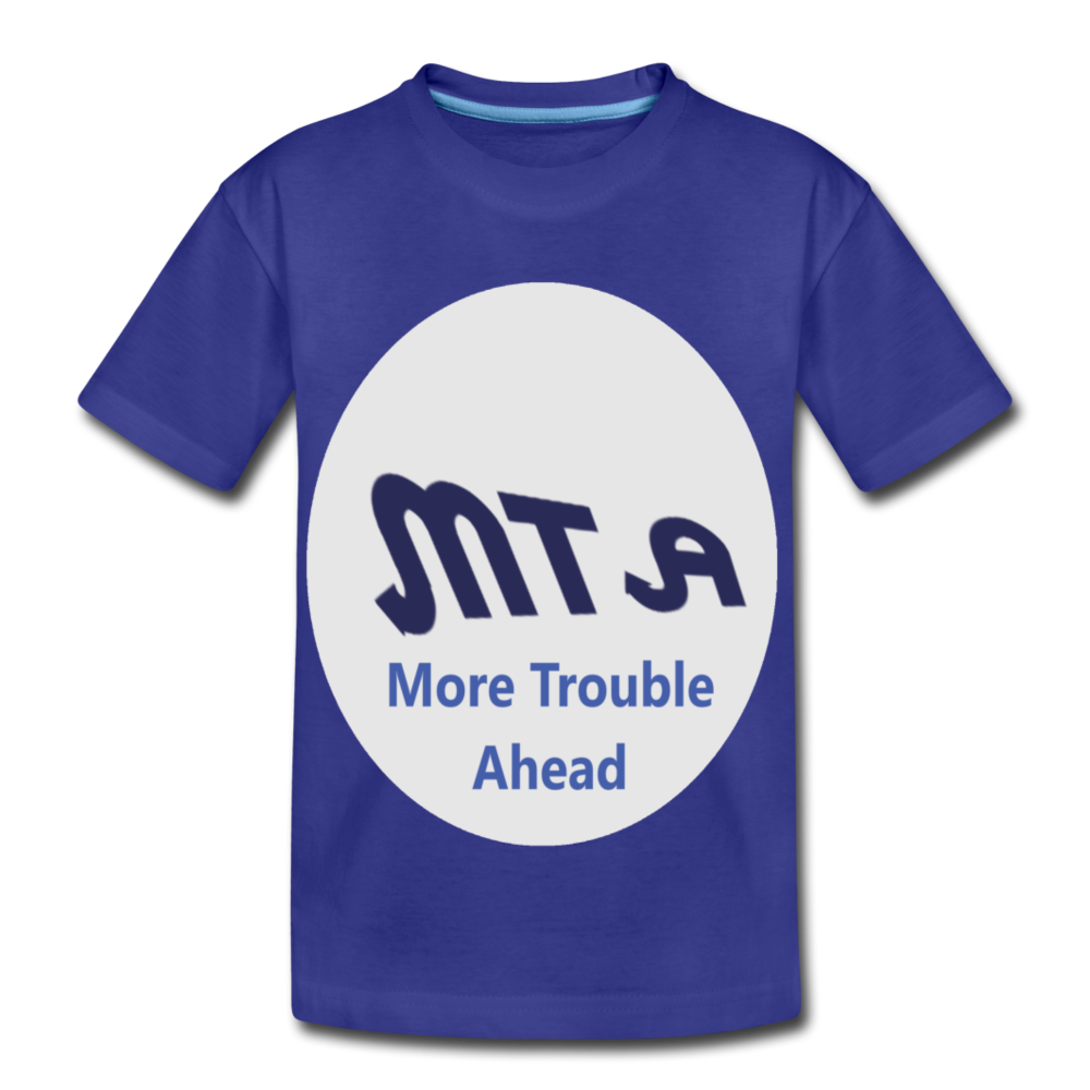 New York City Subway train funny Logo parody Kids' Premium T-Shirt - royal blue