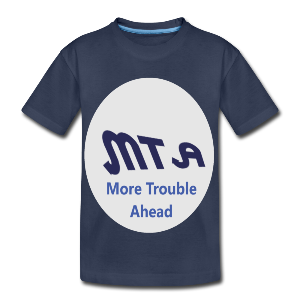 New York City Subway train funny Logo parody Kids' Premium T-Shirt - navy