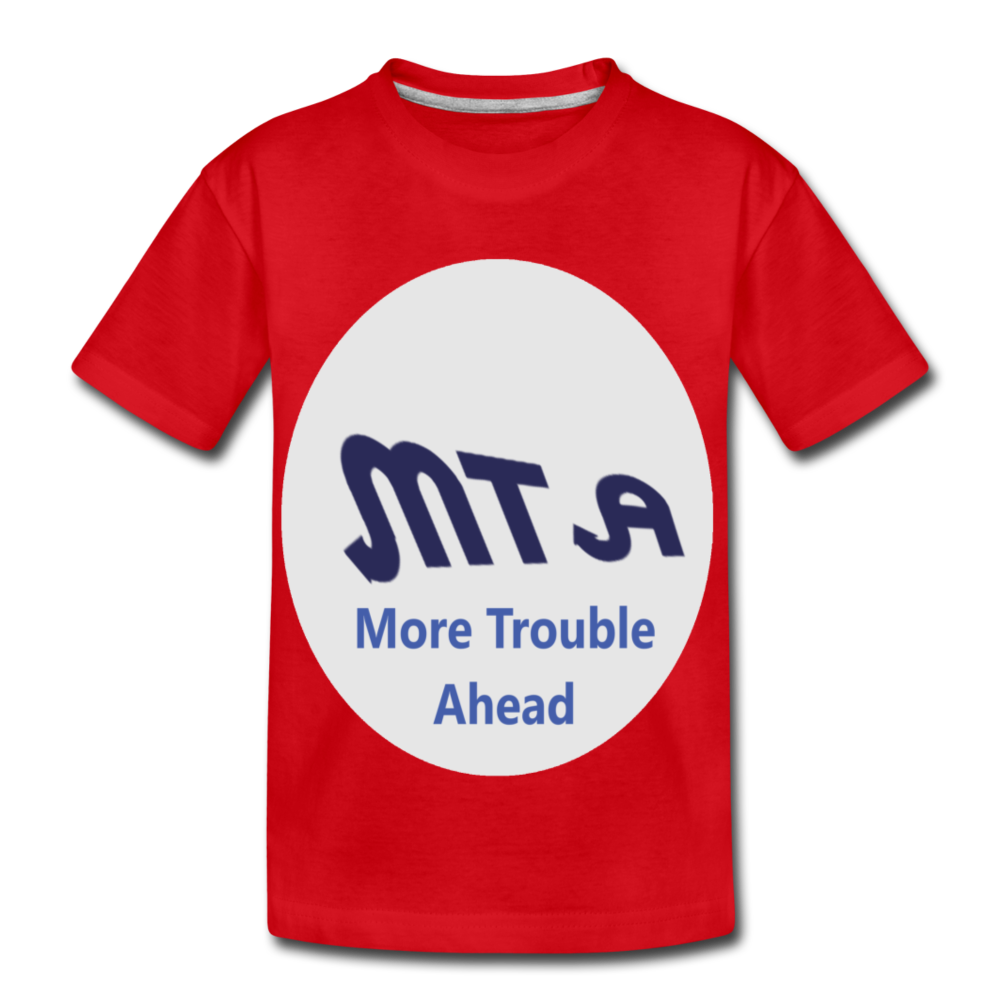 New York City Subway train funny Logo parody Kids' Premium T-Shirt - red