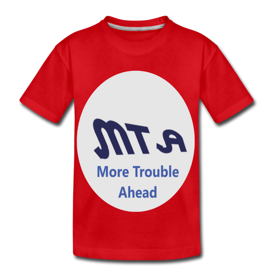 New York City Subway train funny Logo parody Kids' Premium T-Shirt - red