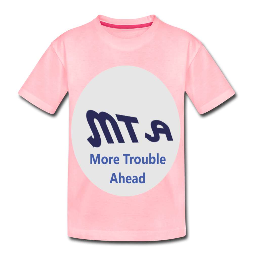 New York City Subway train funny Logo parody Kids' Premium T-Shirt - pink