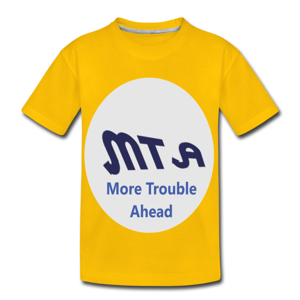 New York City Subway train funny Logo parody Kids' Premium T-Shirt - sun yellow