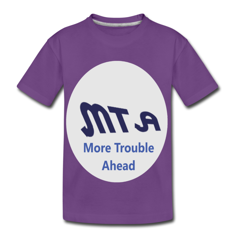 New York City Subway train funny Logo parody Kids' Premium T-Shirt - purple