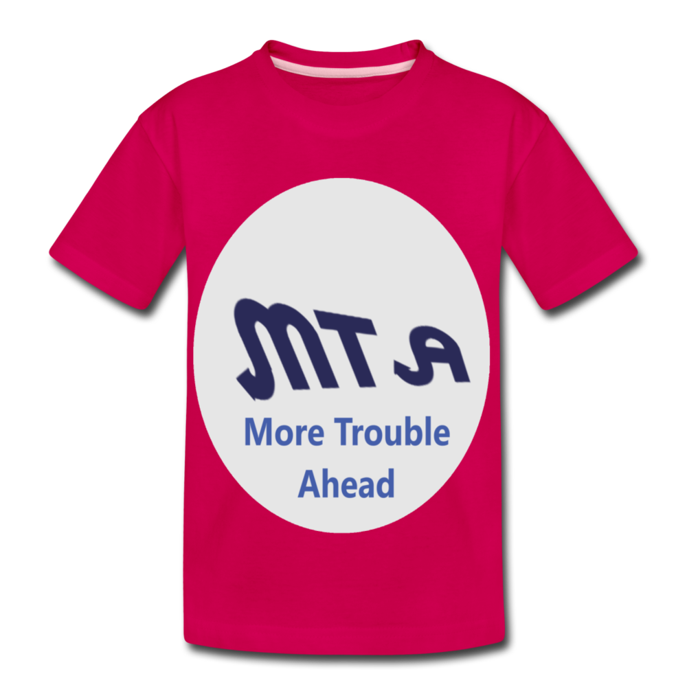 New York City Subway train funny Logo parody Kids' Premium T-Shirt - dark pink
