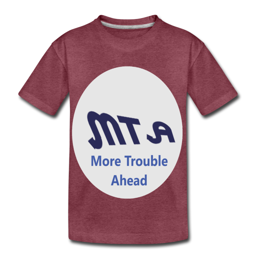New York City Subway train funny Logo parody Kids' Premium T-Shirt - heather burgundy